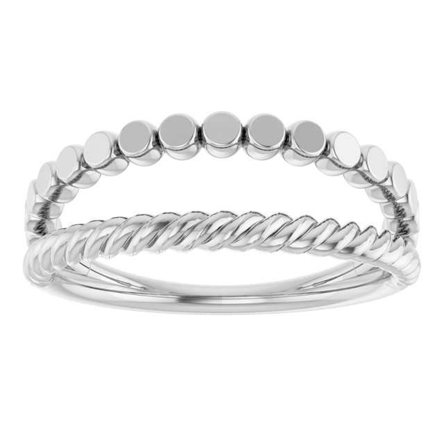Sterling Silver Negative Space Rope Ring