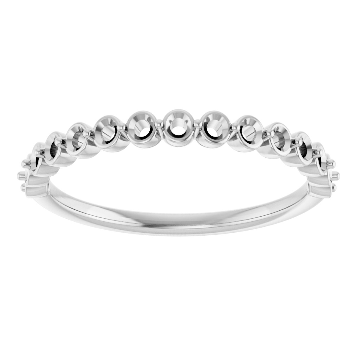 14K White 1/2 CTW Diamond Anniversary Band  