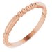 14K Rose Stackable Bead Ring