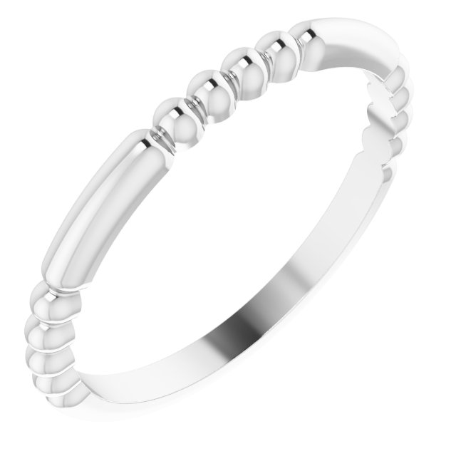 Sterling Silver Stackable Bead Ring