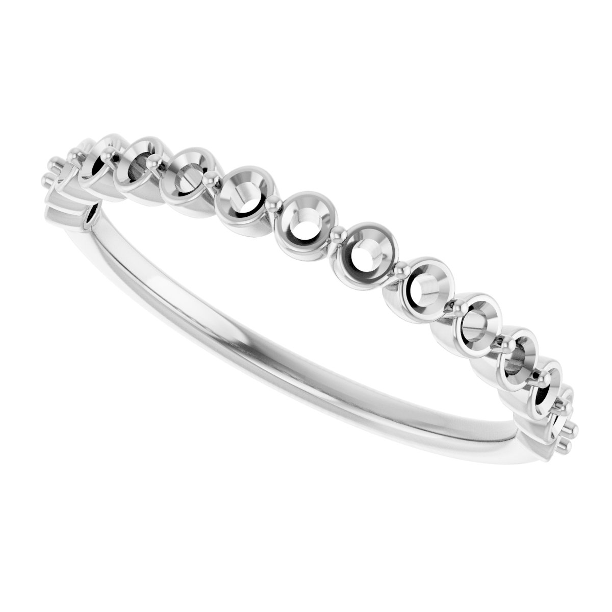 14K White 1/2 CTW Diamond Anniversary Band  