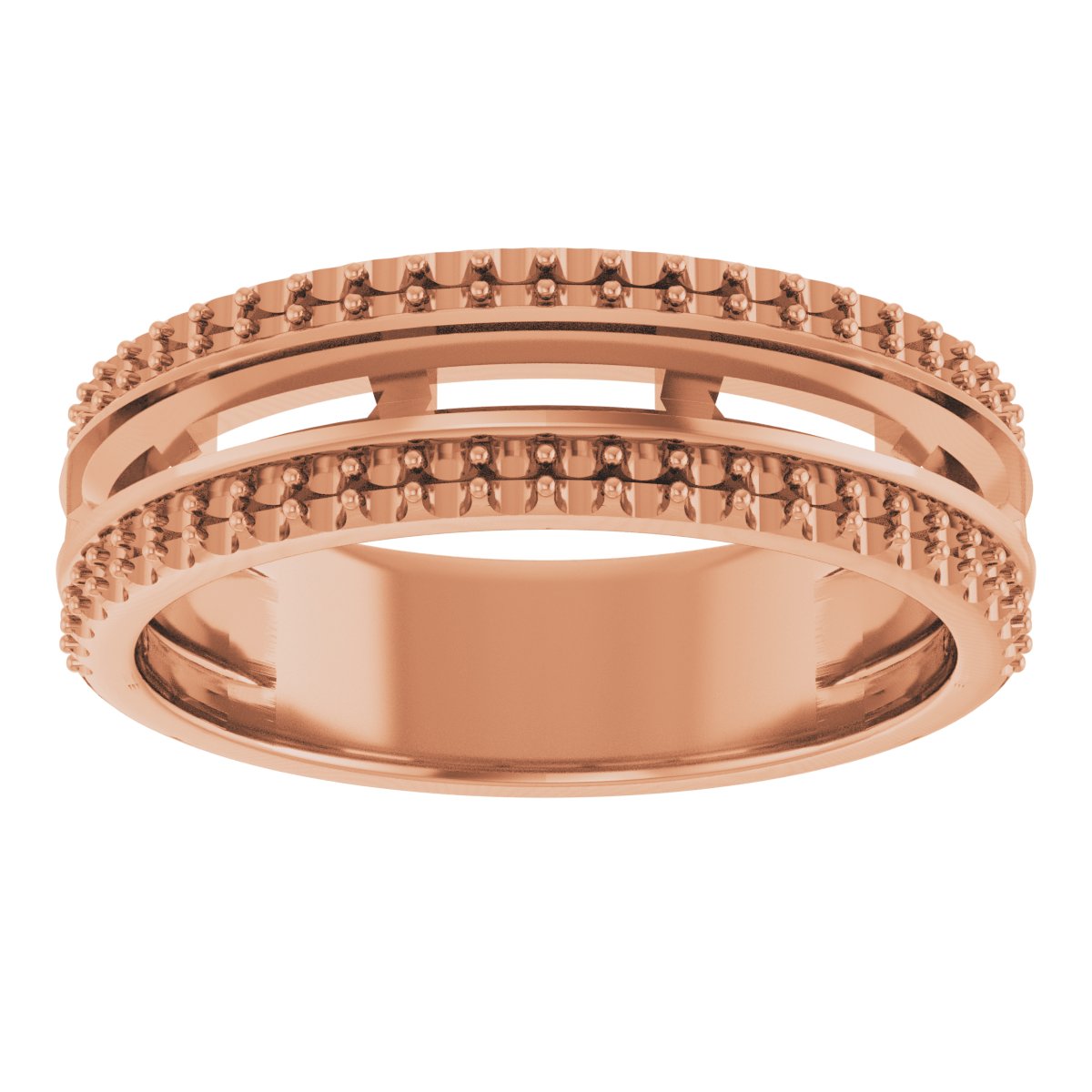 14K Rose 1 1/8 CTW Diamond Anniversary Band 