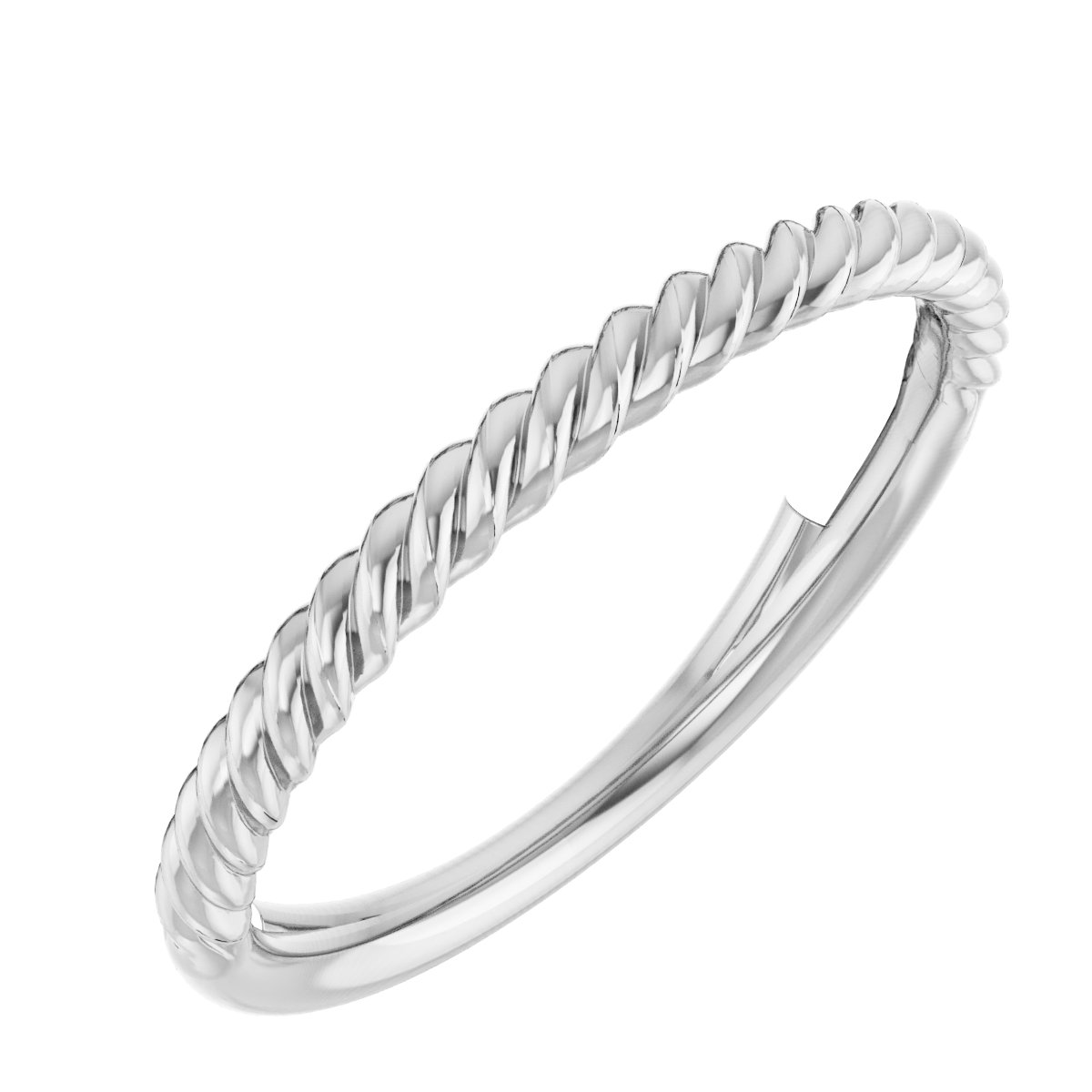 14K White/Yellow Negative Space Rope Ring