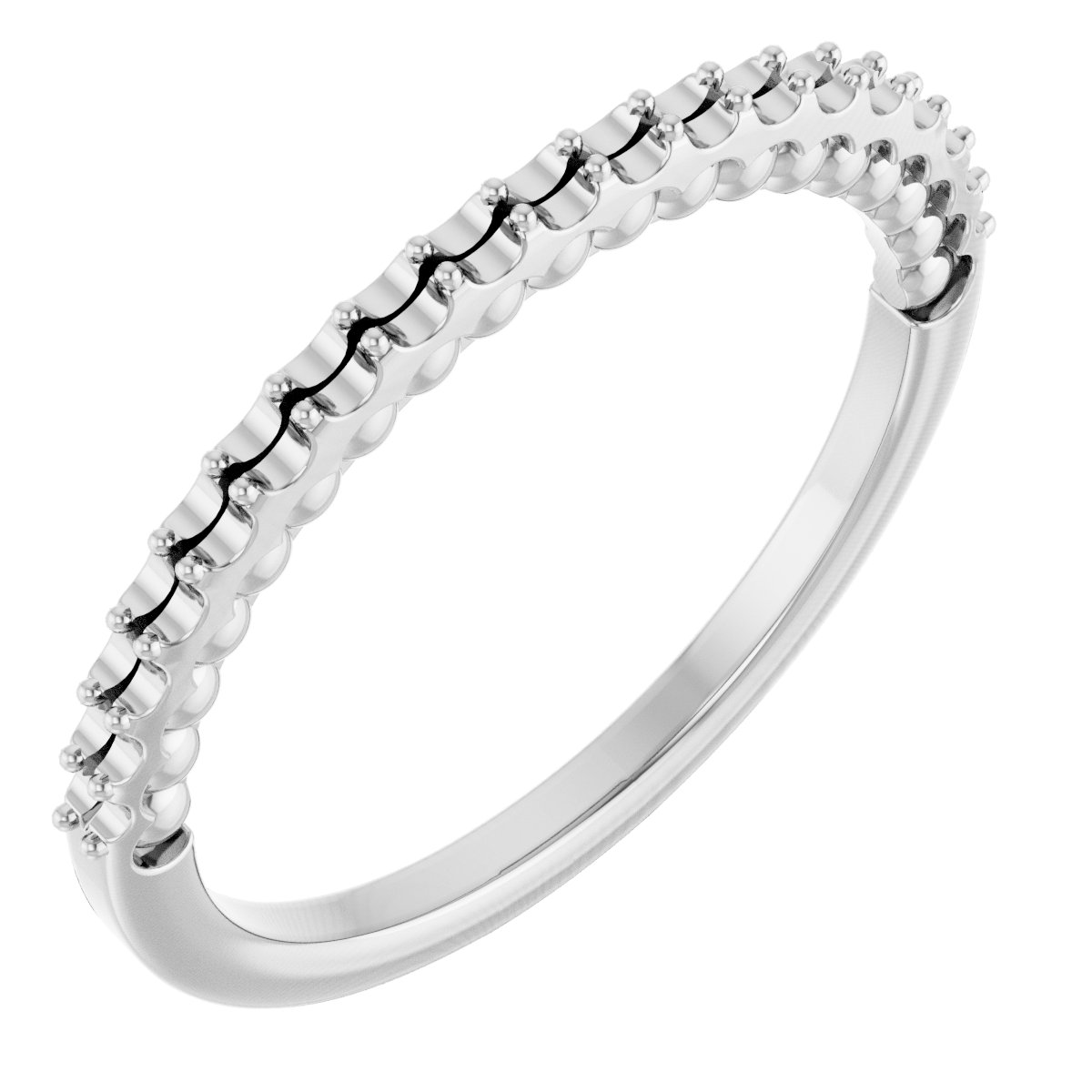 14K White 1/5 CTW Diamond Band