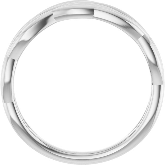 14K White Freeform Ring  