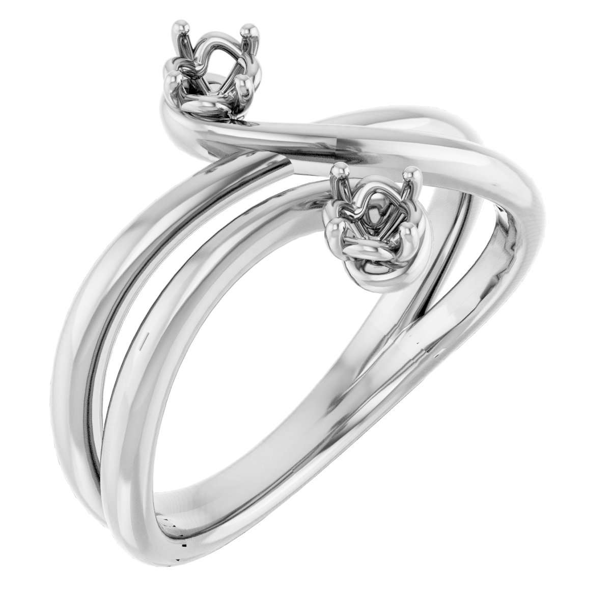 Two-Stone Bypass Ring