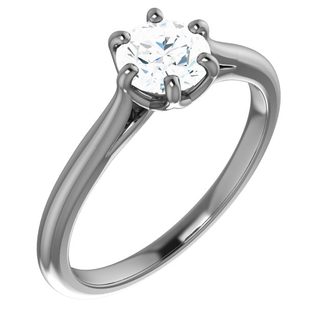 Solitaire 6-Prong Engagement Ring or Band