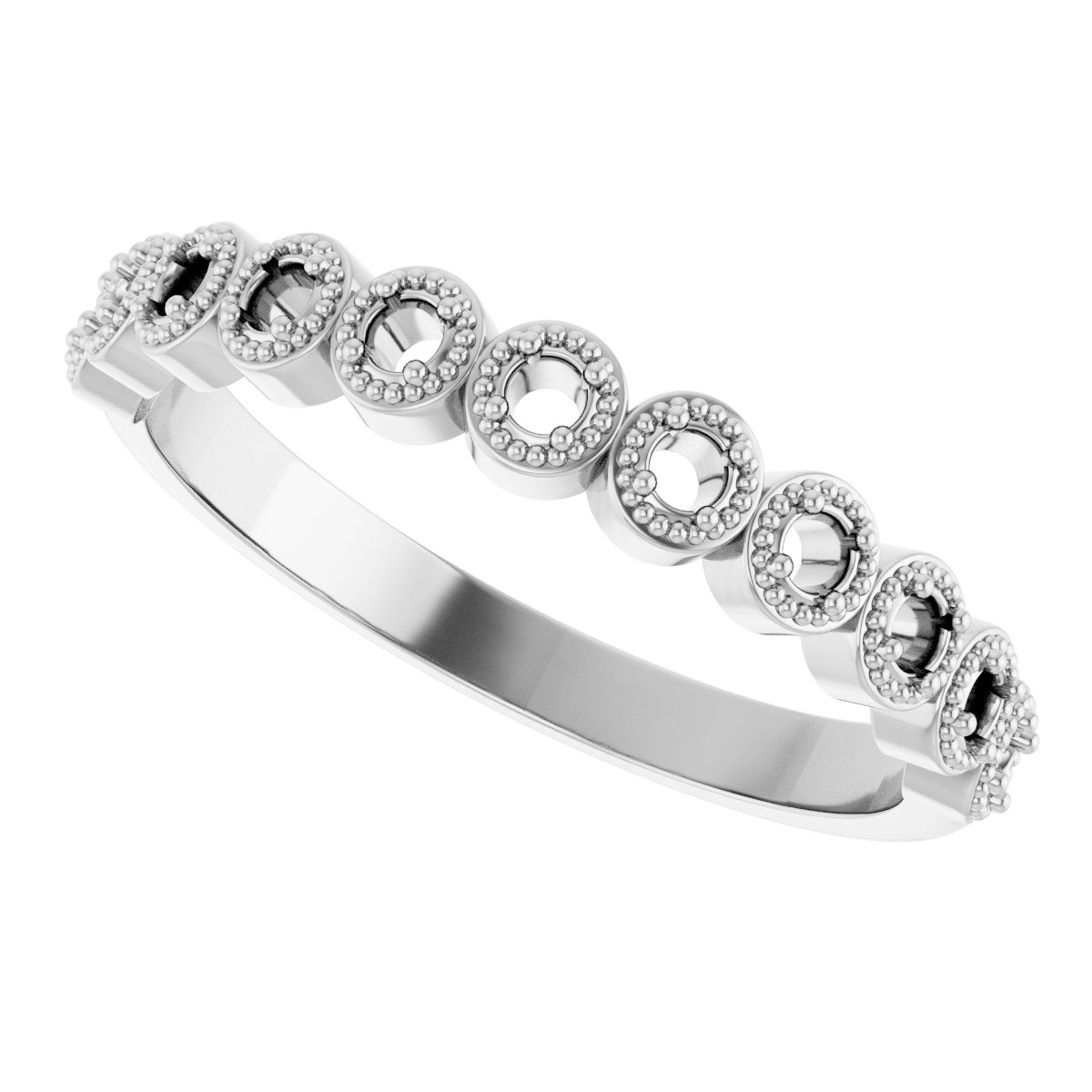 14K White 1/6 CTW Diamond Anniversary Band 