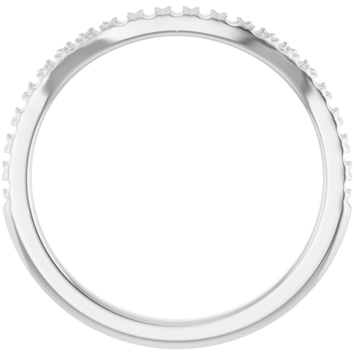 14K White Gold 1/4 CTW Natural Diamond Matching Band