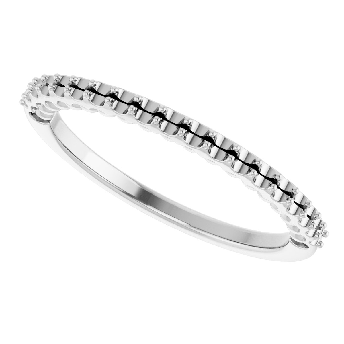 14K White 1/5 CTW Diamond Band