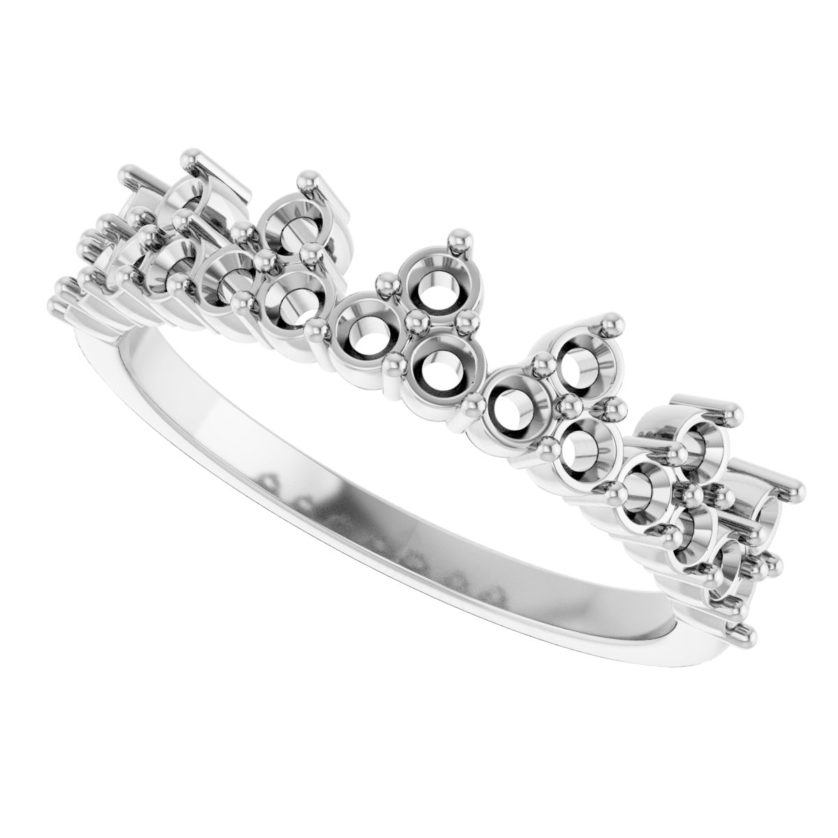 14K White 5/8 CTW Lab-Grown Diamond Stackable Ring