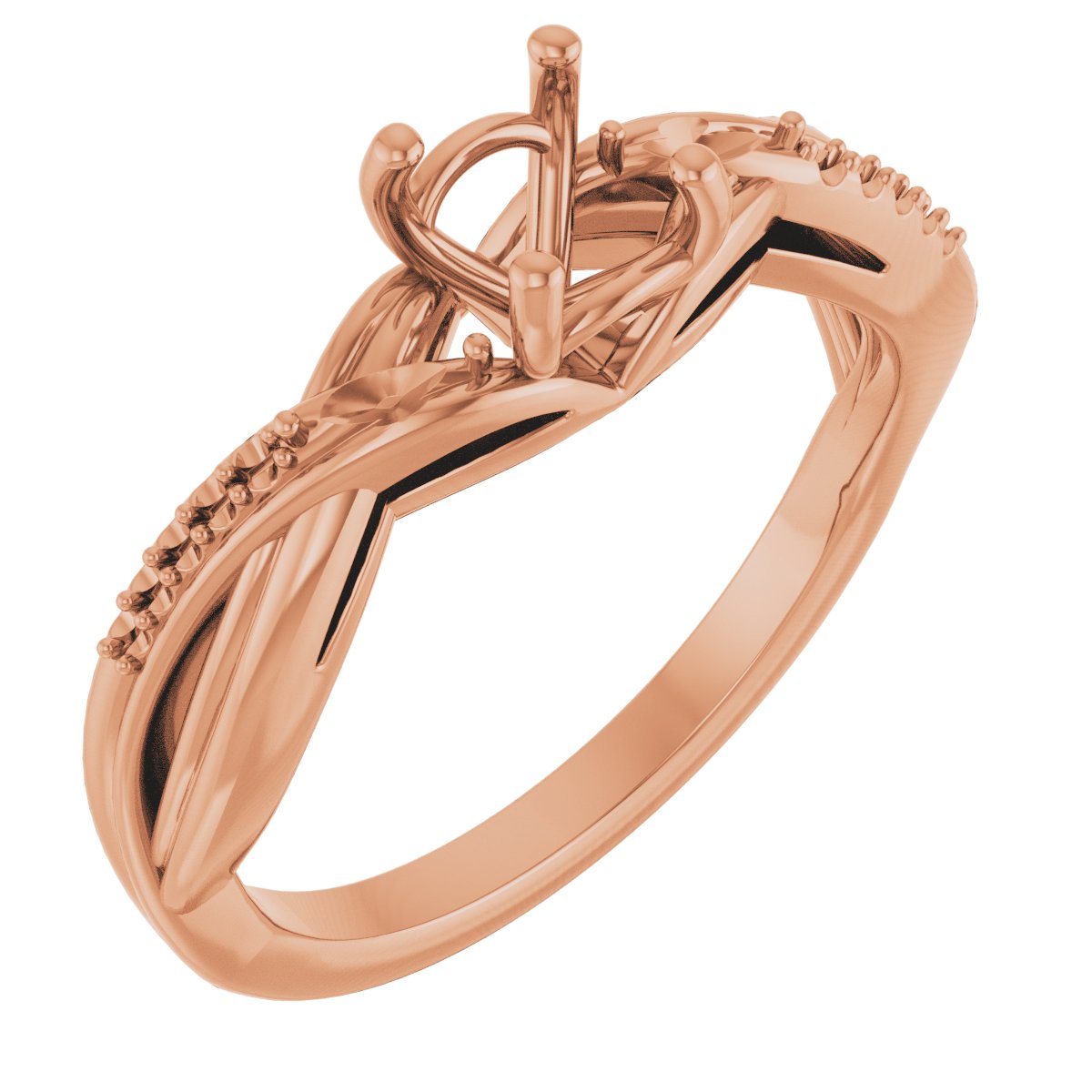 Accented Infinity-Inspired Engagement Ring or Band
