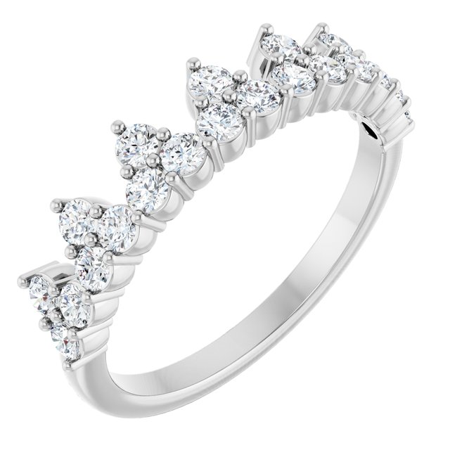 14K White 5/8 CTW Lab-Grown Diamond Stackable Ring