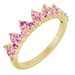 14K Yellow Natural Pink Sapphire Crown Ring