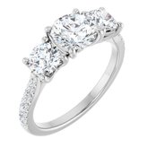 Charles & Colvard Moissanite® & Natural Diamond Engagement Ring  