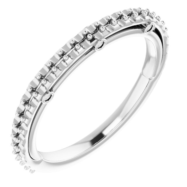 14K White 1/4 CTW Diamond Vintage-Inspired Band 