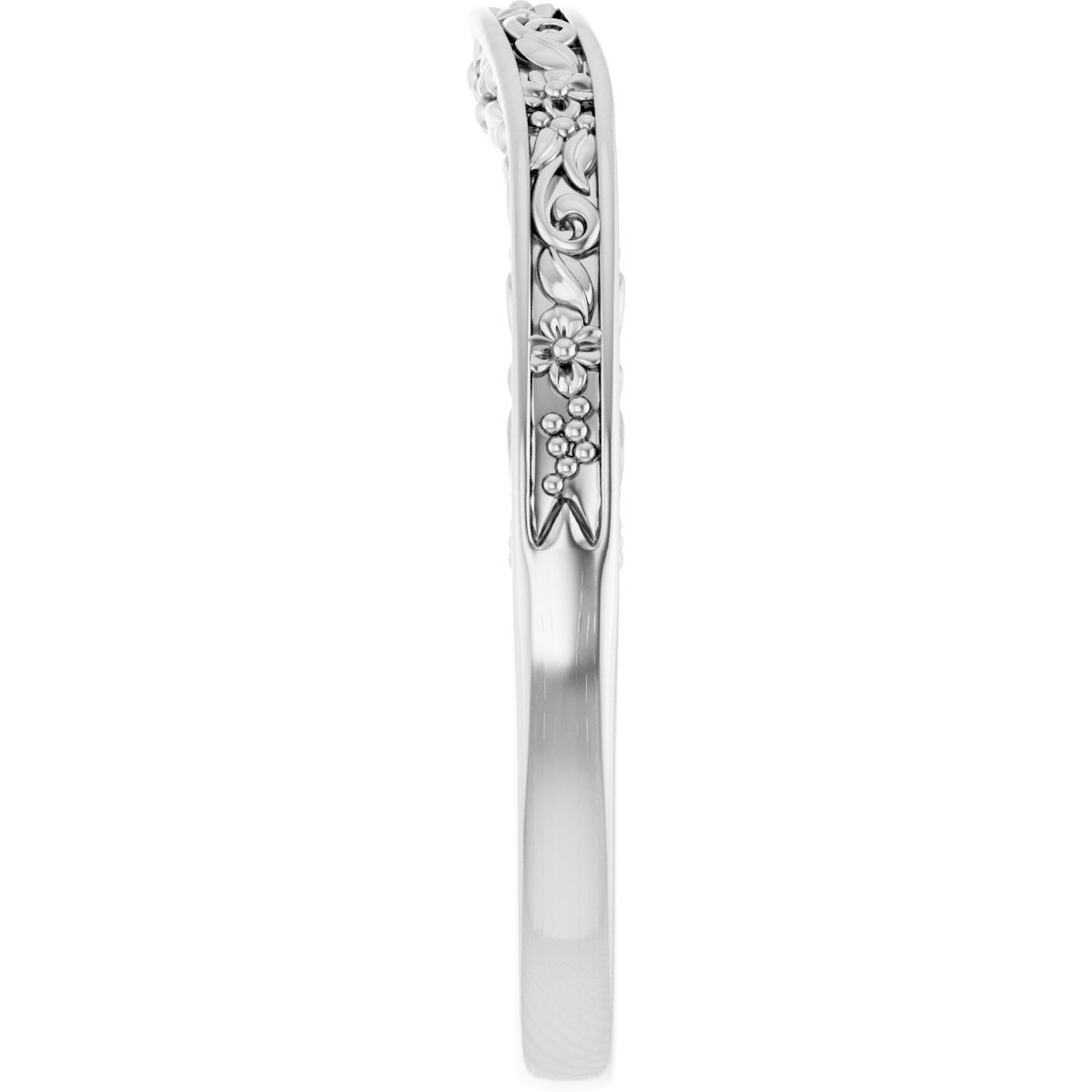 14K White Gold Matching Band