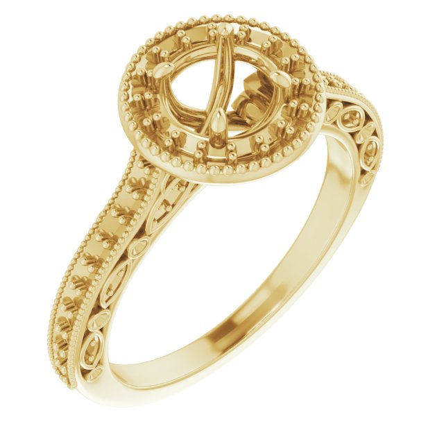 Halo-Style Vintage-Inspired Engagement Ring or Band