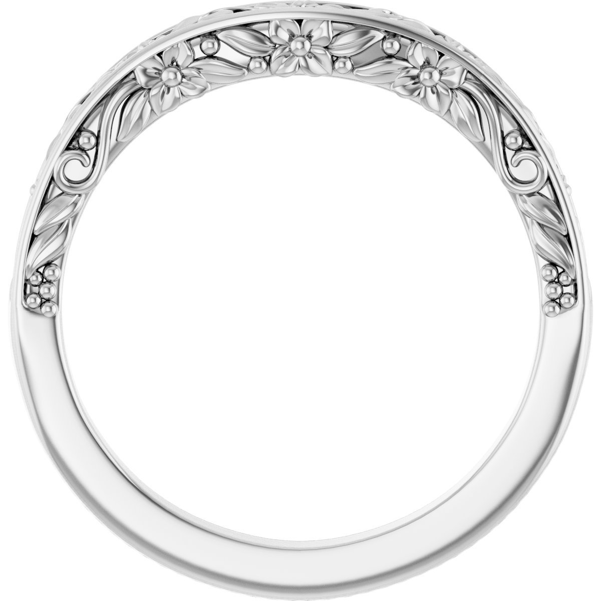 14K White Gold Matching Band