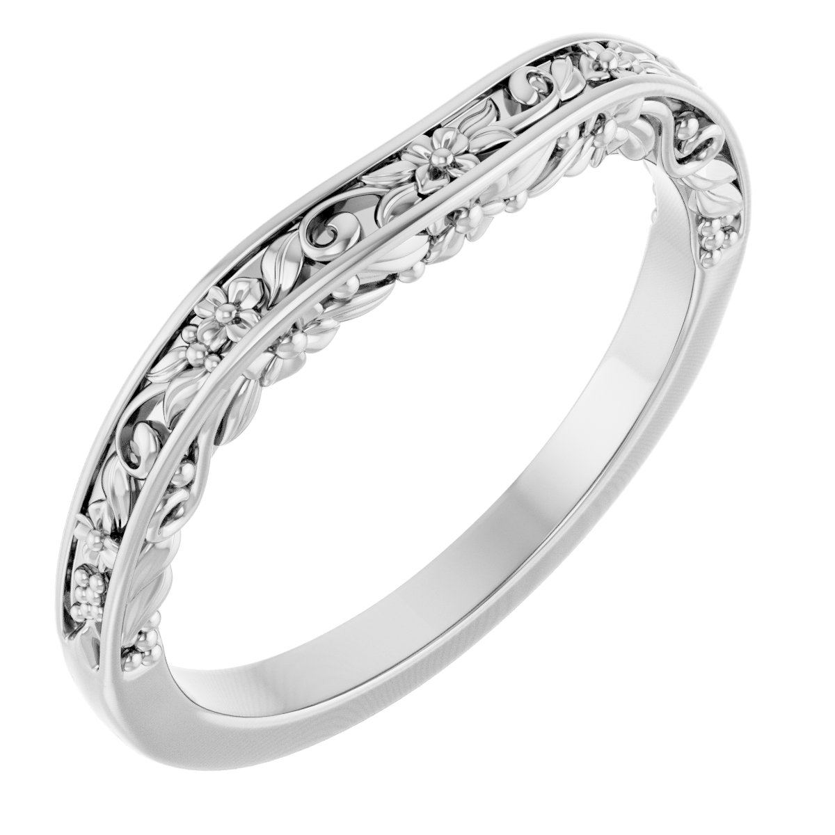 14K White Gold Matching Band