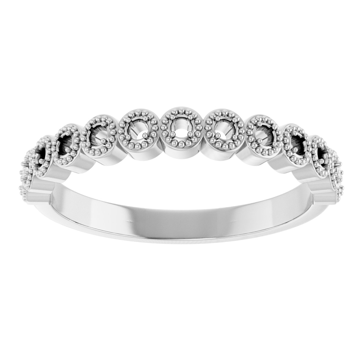 14K White 1/8 CTW Diamond Anniversary Band 