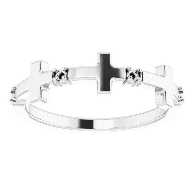 Sterling Silver .05 CTW Natural Diamond Cross Ring  