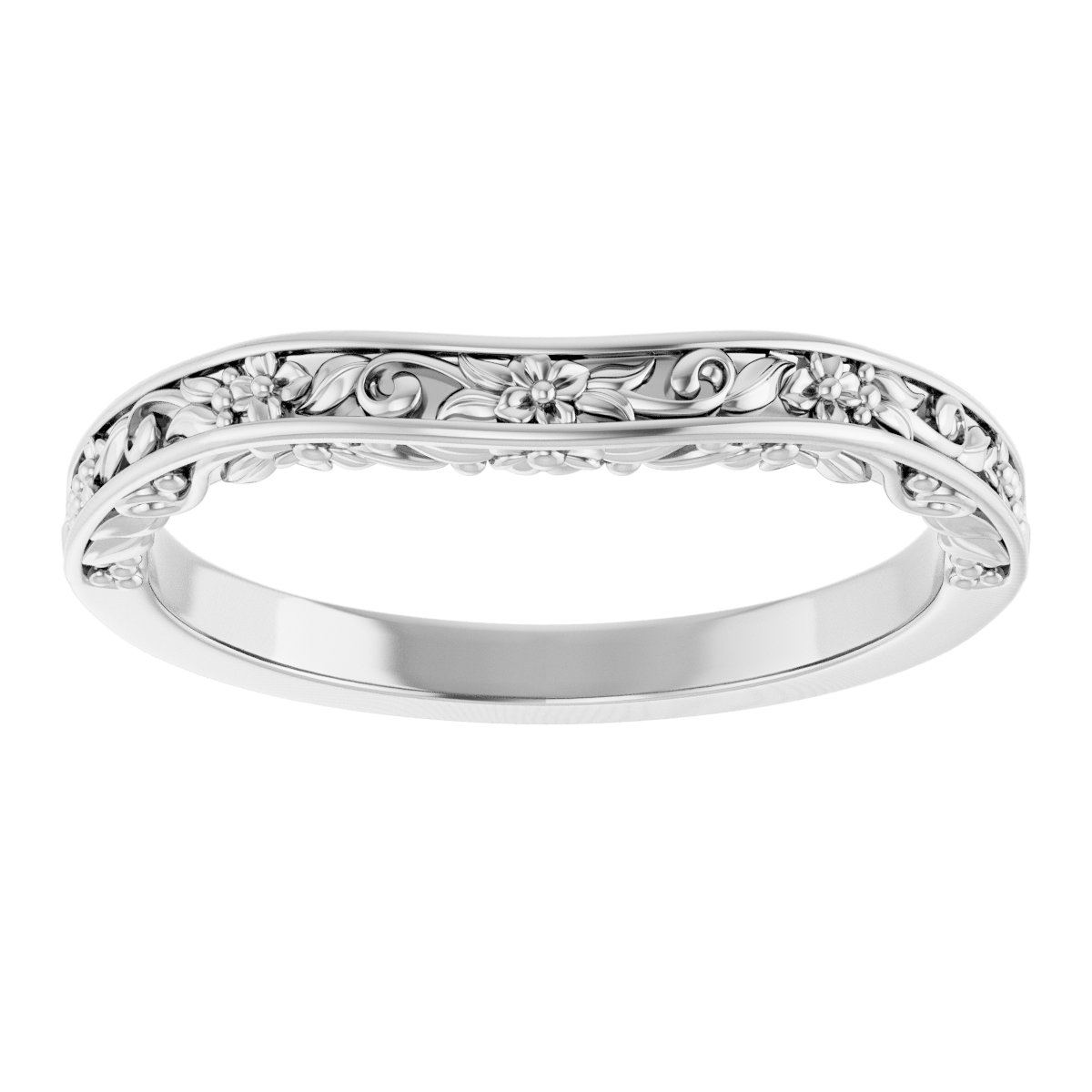 14K White Gold Matching Band