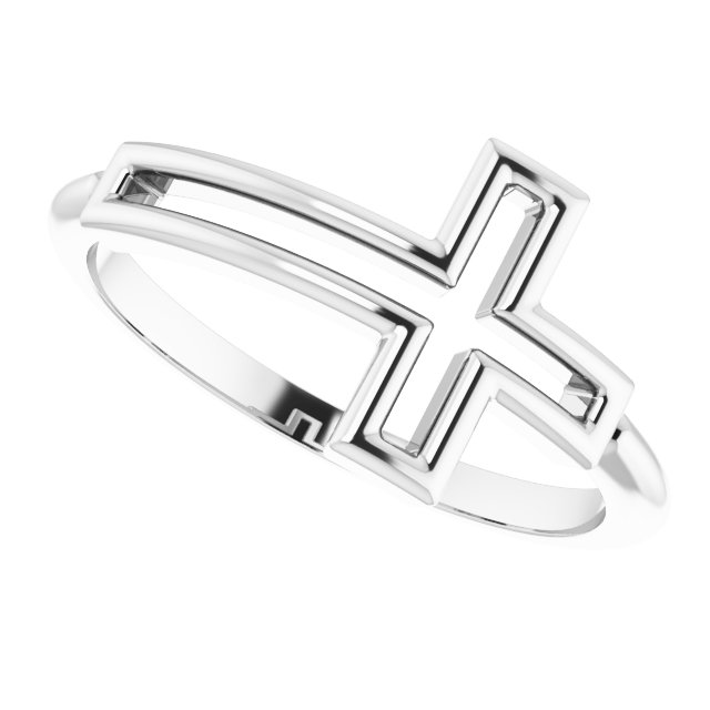 Sterling Silver Cross Ring 