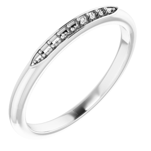 14K White .07 CTW Diamond Matching Band