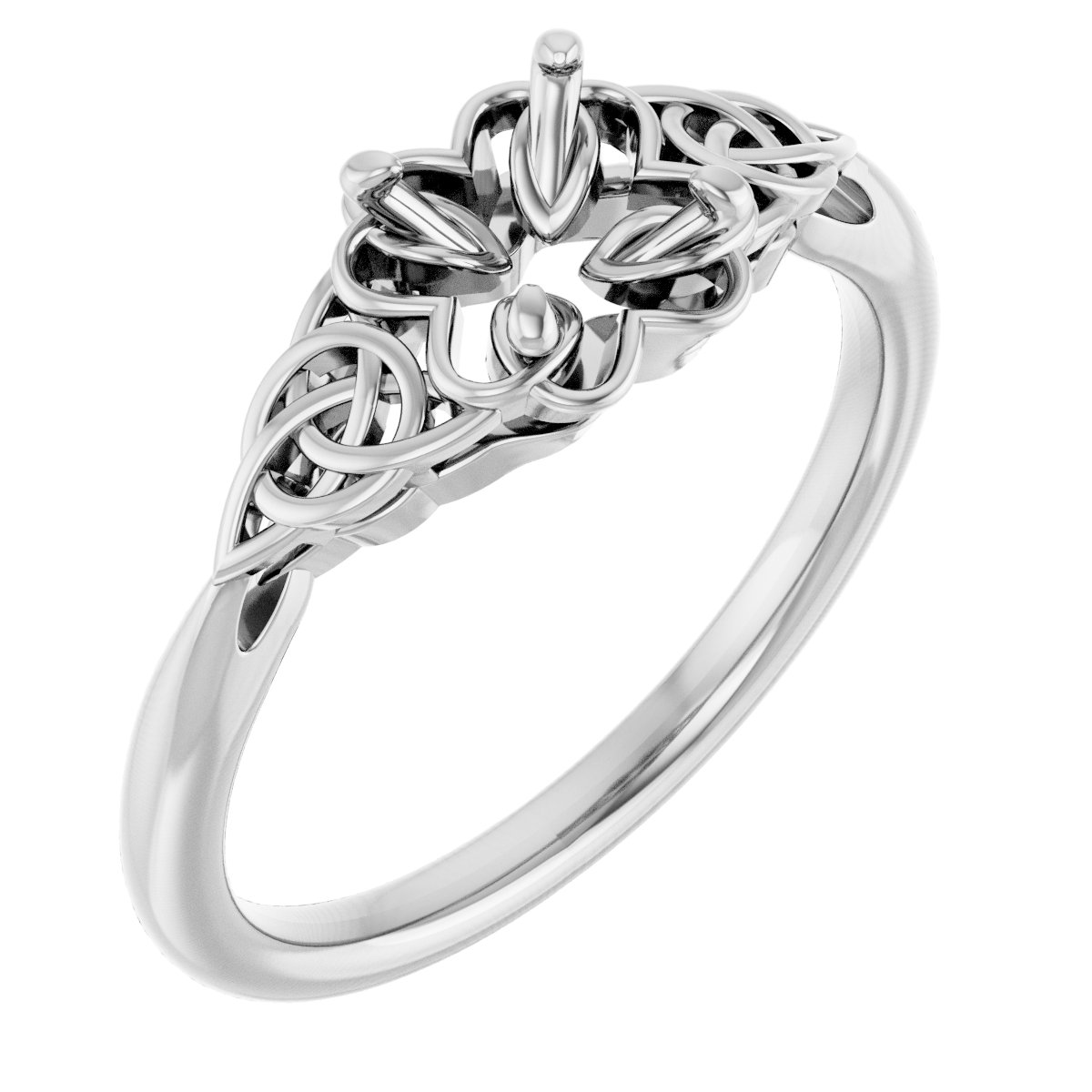 Celtic-Inspired Solitaire Ring