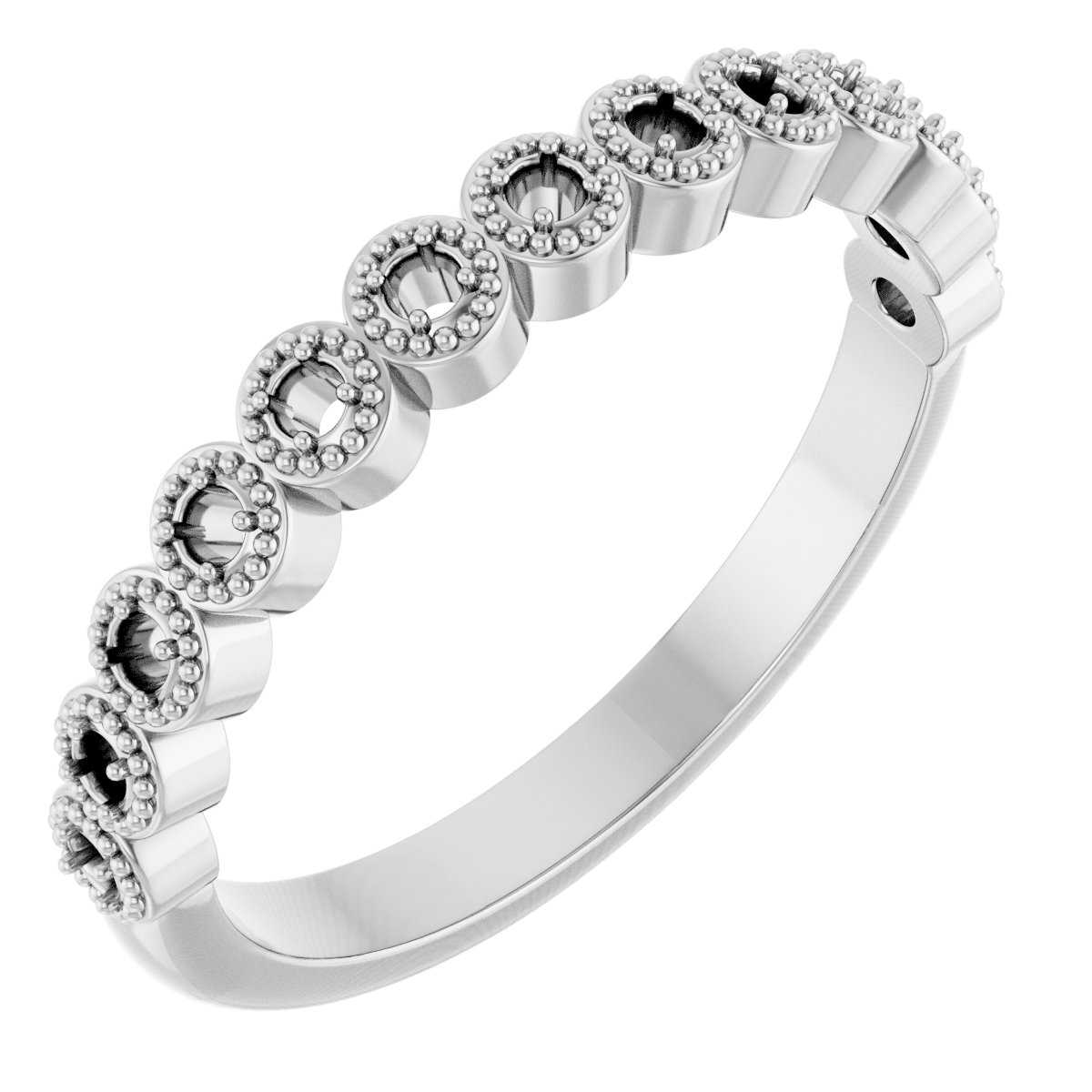 14K White 1/8 CTW Natural Diamond Anniversary Band