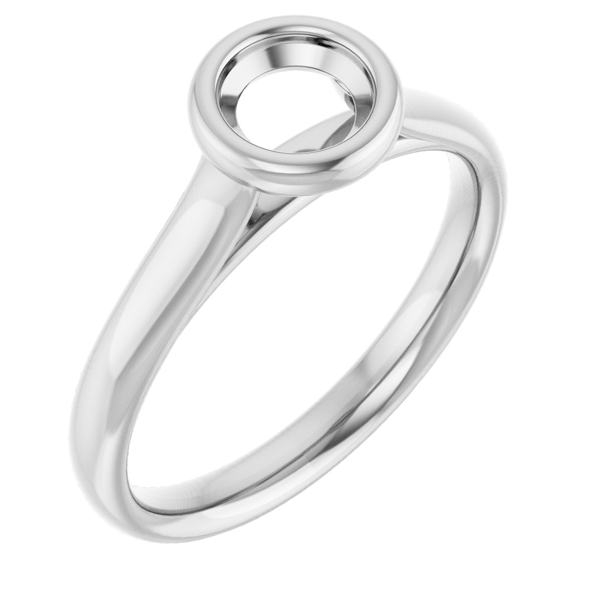 Bezel-Set Solitaire Engagement Ring
