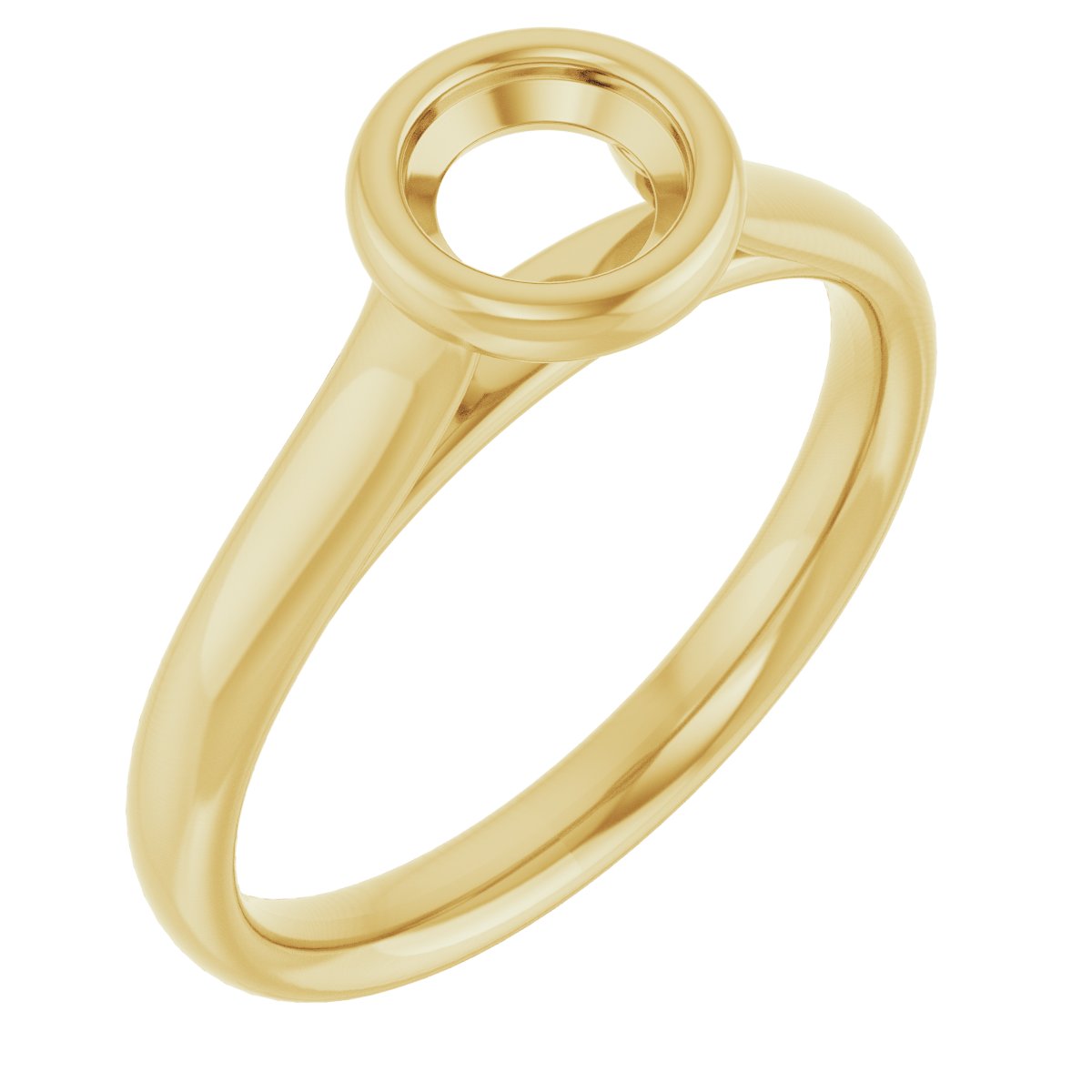 Bezel-Set Solitaire Engagement Ring