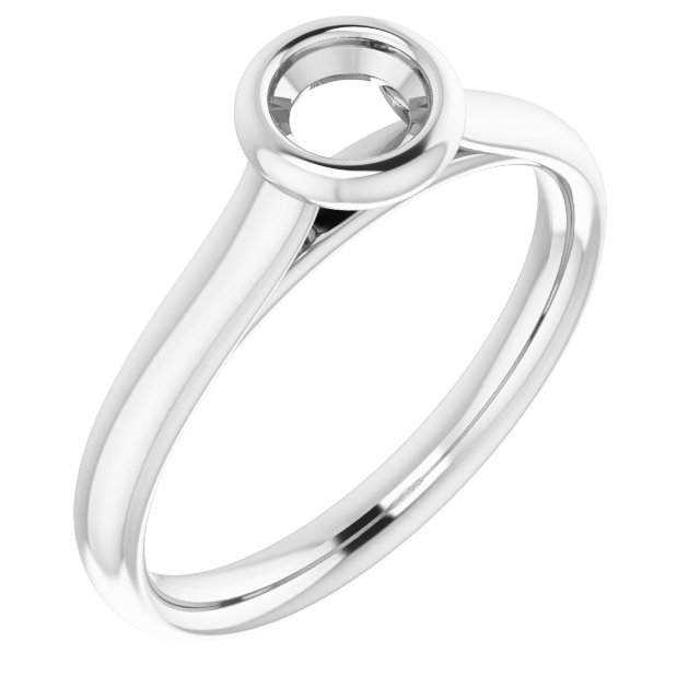 Bezel-Set Solitaire Engagement Ring