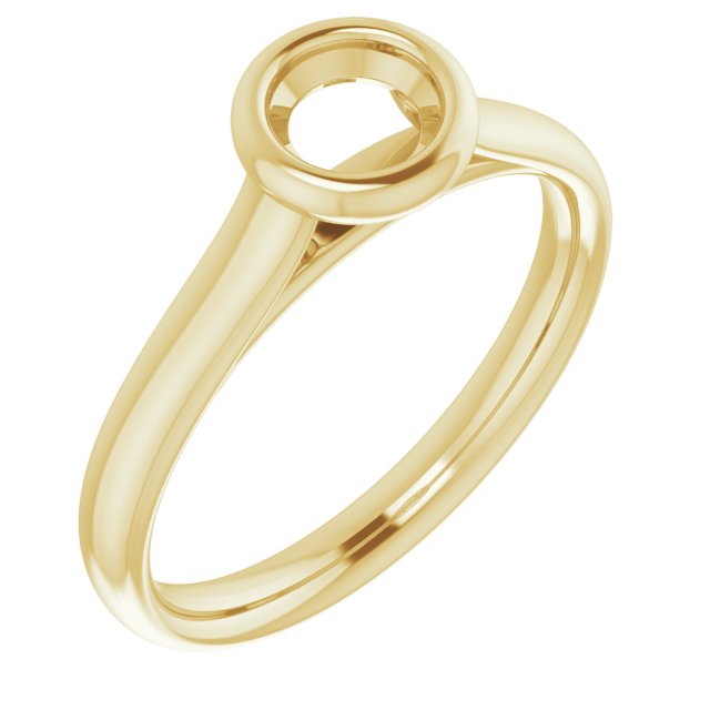 Bezel-Set Solitaire Engagement Ring