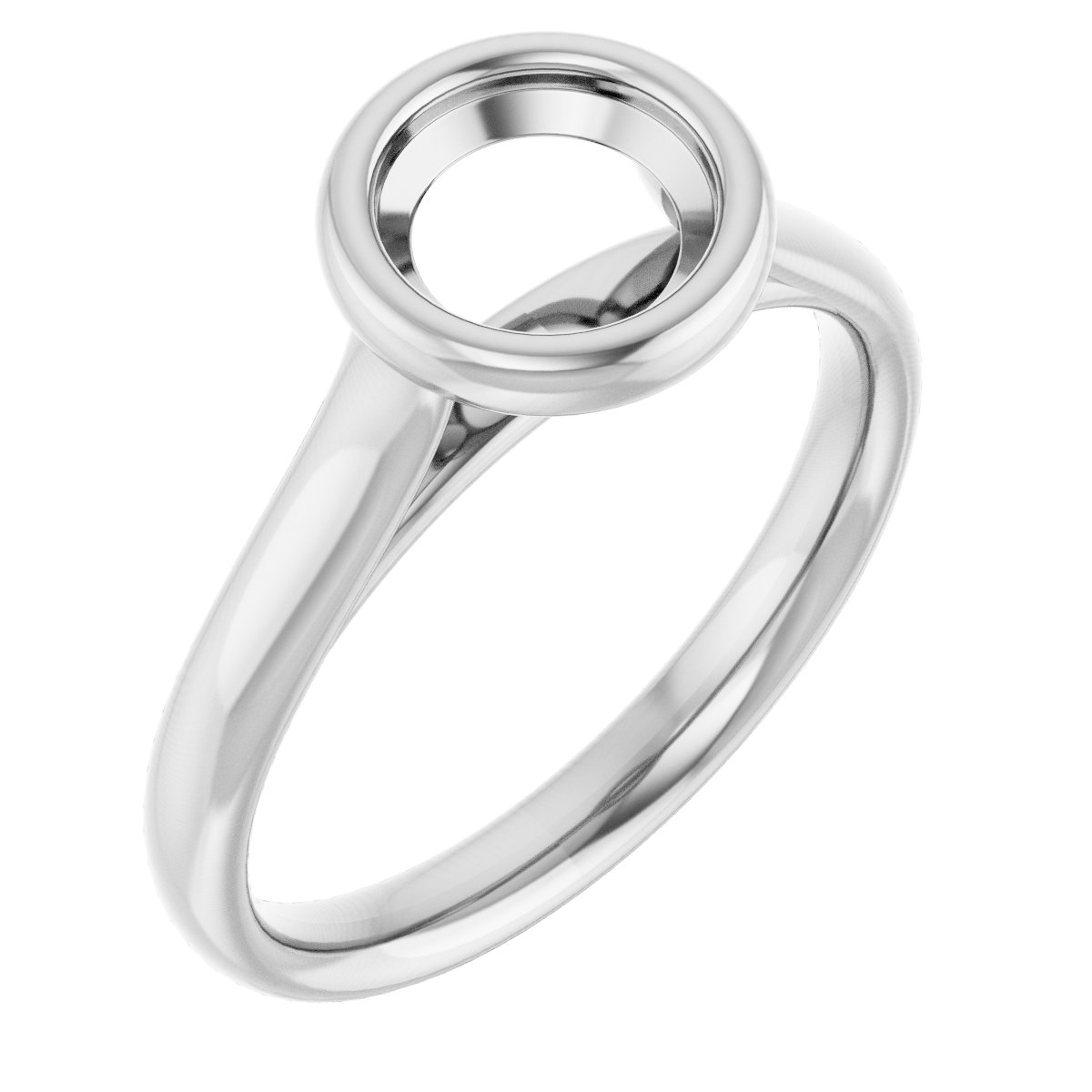 Bezel-Set Solitaire Engagement Ring