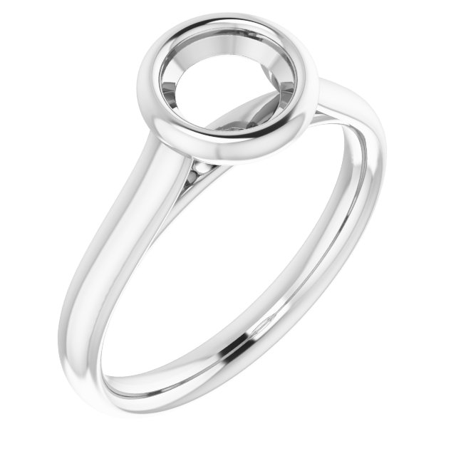 Bezel-Set Solitaire Engagement Ring