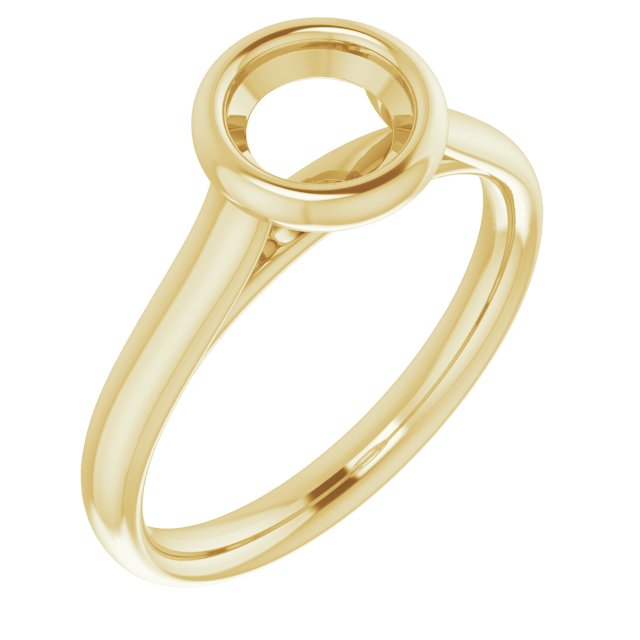 Bezel-Set Solitaire Engagement Ring