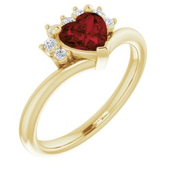 Accented Heart Ring