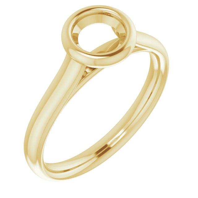 Bezel-Set Solitaire Engagement Ring