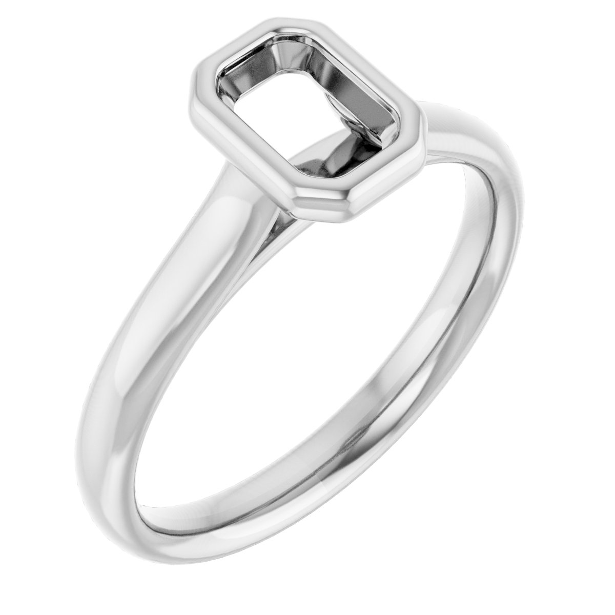 Bezel-Set Solitaire Engagement Ring