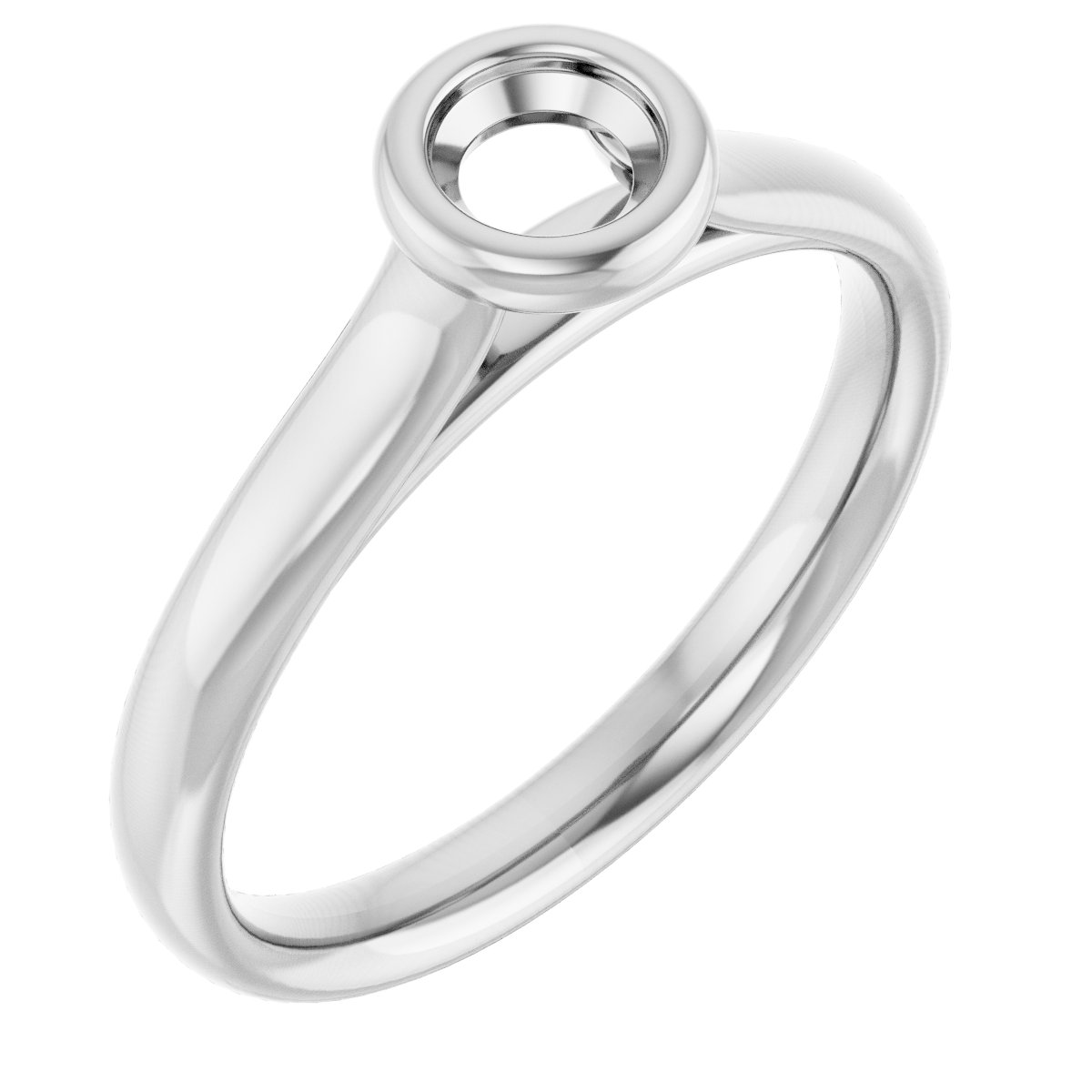 Bezel-Set Solitaire Engagement Ring
