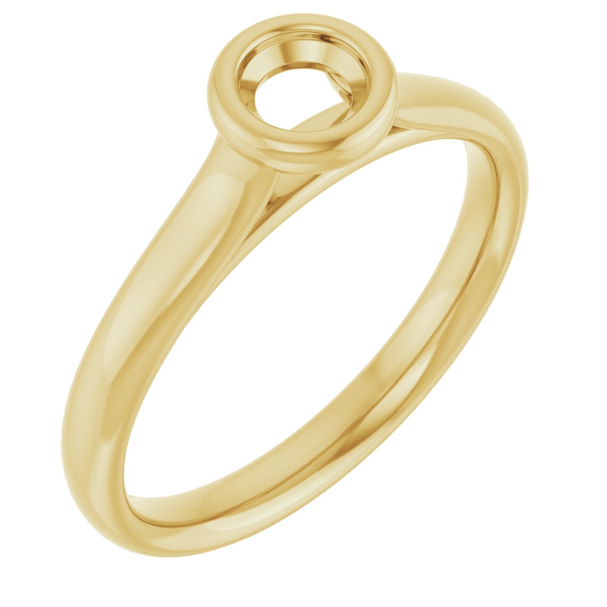 Bezel-Set Solitaire Engagement Ring