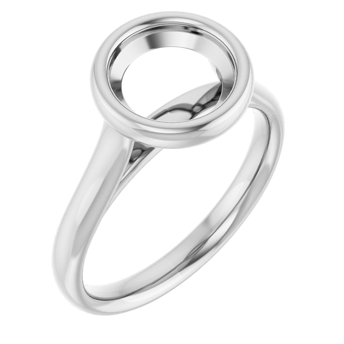 Bezel-Set Solitaire Engagement Ring