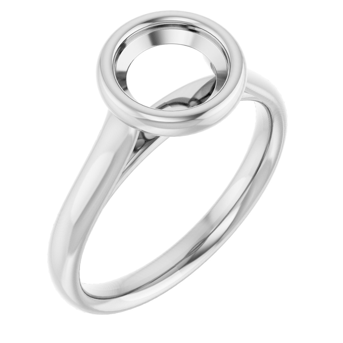 Bezel-Set Solitaire Engagement Ring