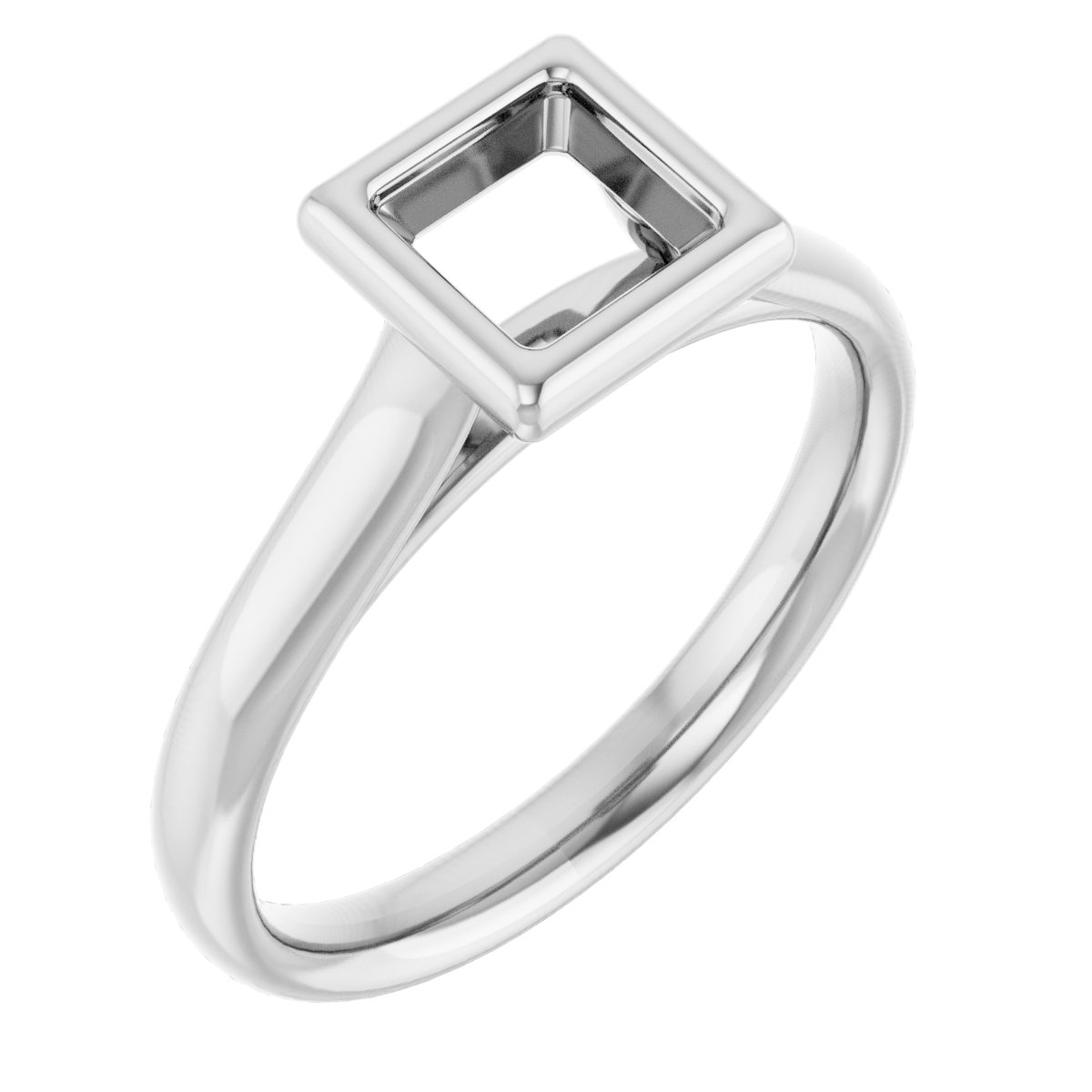 Bezel-Set Solitaire Engagement Ring