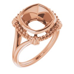 Bezel-Set Halo-Style Ring 