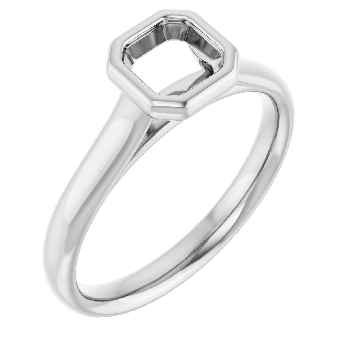 Bezel-Set Solitaire Engagement Ring