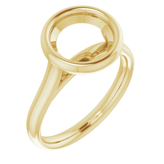 Bezel-Set Solitaire Engagement Ring