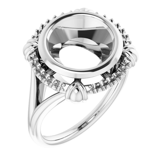Bezel-Set Halo-Style Ring